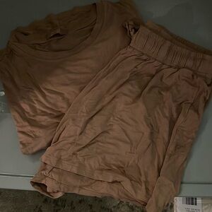NWT Nuuds Cinnamon Pajama Short Set